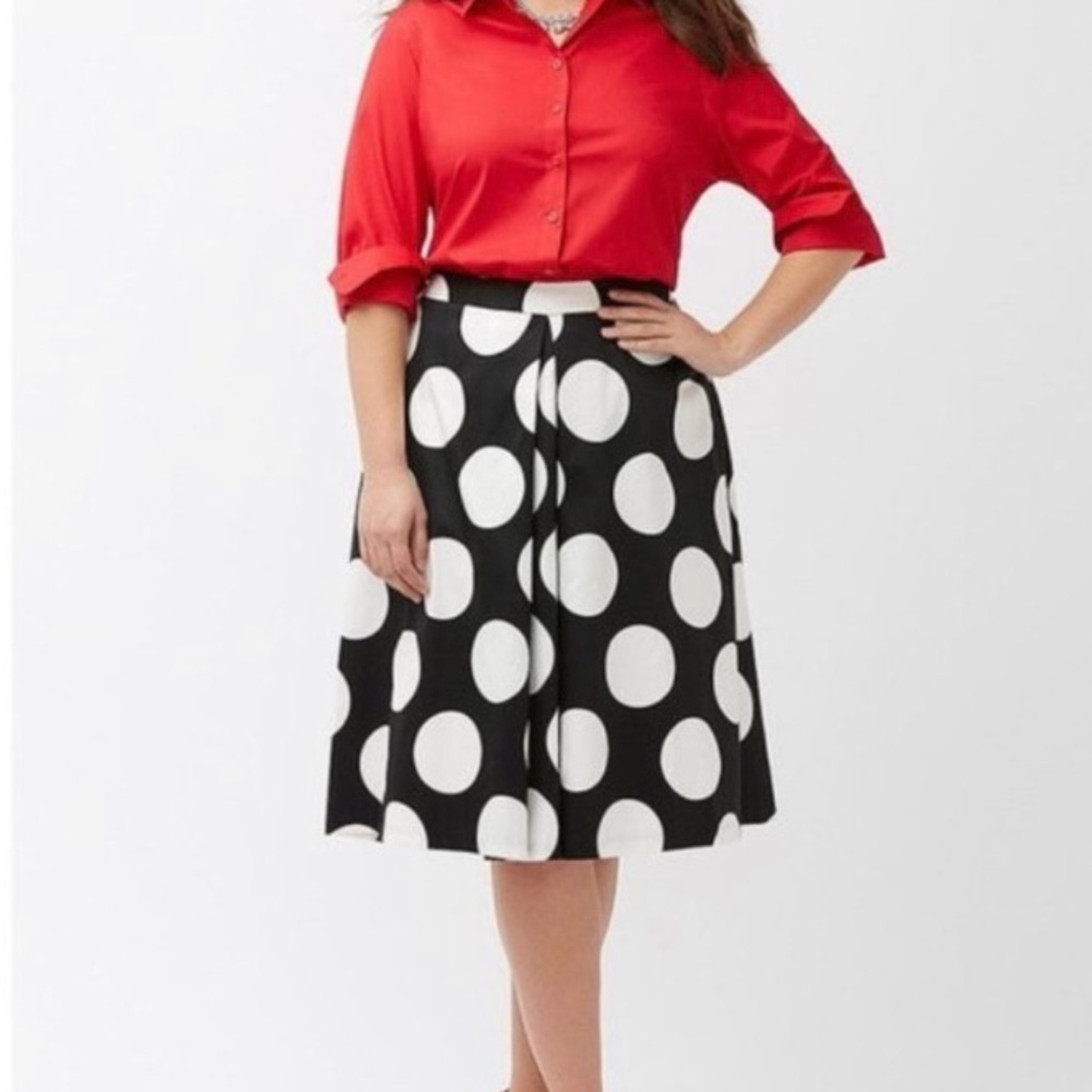 Lane Bryant polka dot skirt